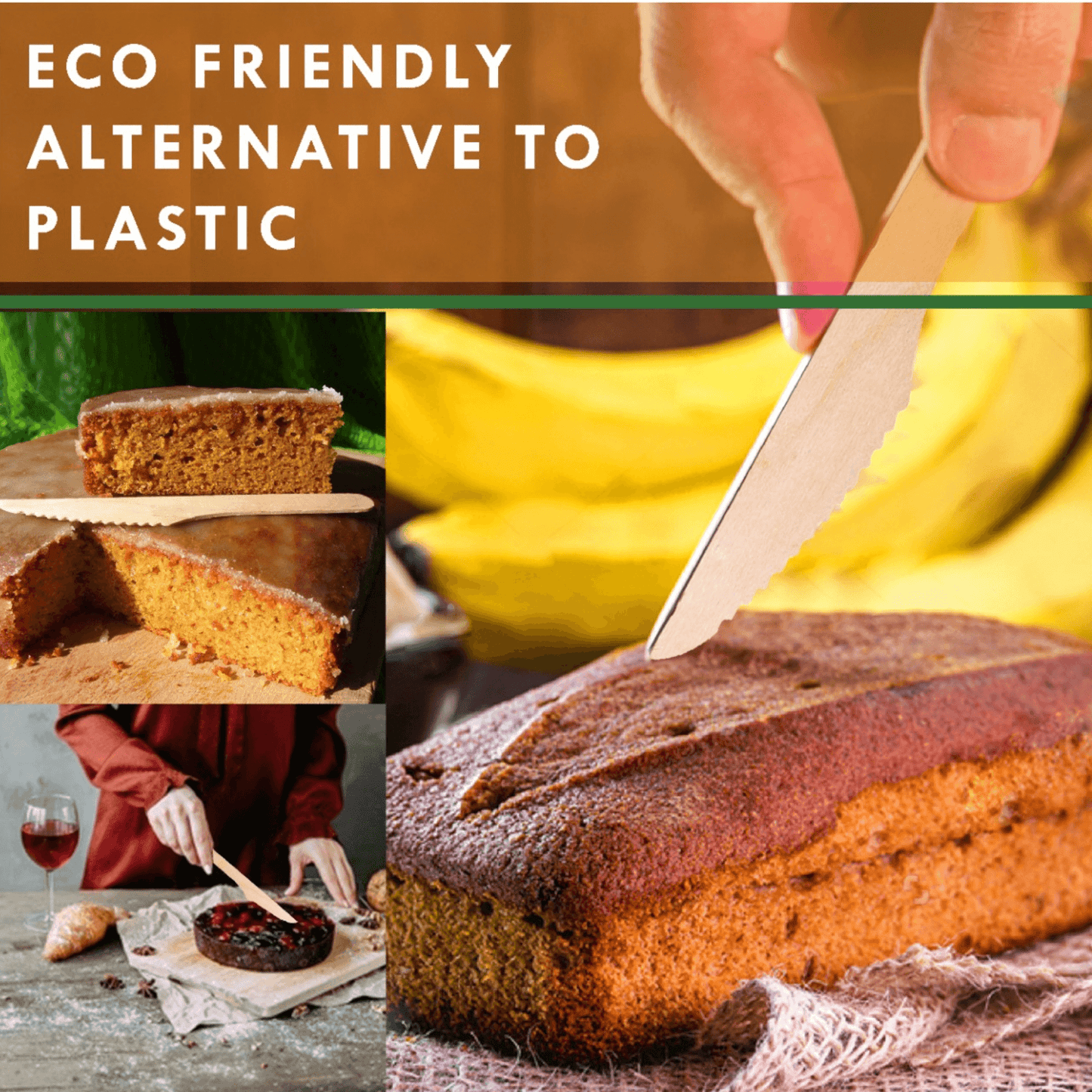 Wooden Cutlery -Spoon, Fork, and Knives - 200 Pack