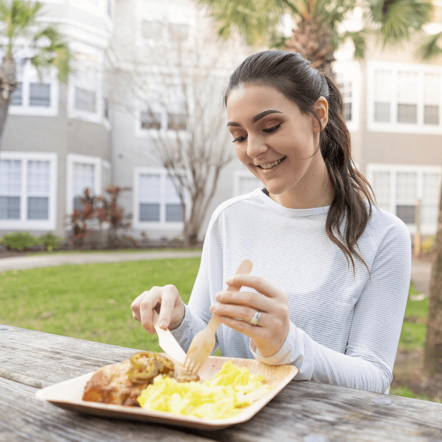 Wooden Cutlery -Spoon, Fork, and Knives - 300 Pack