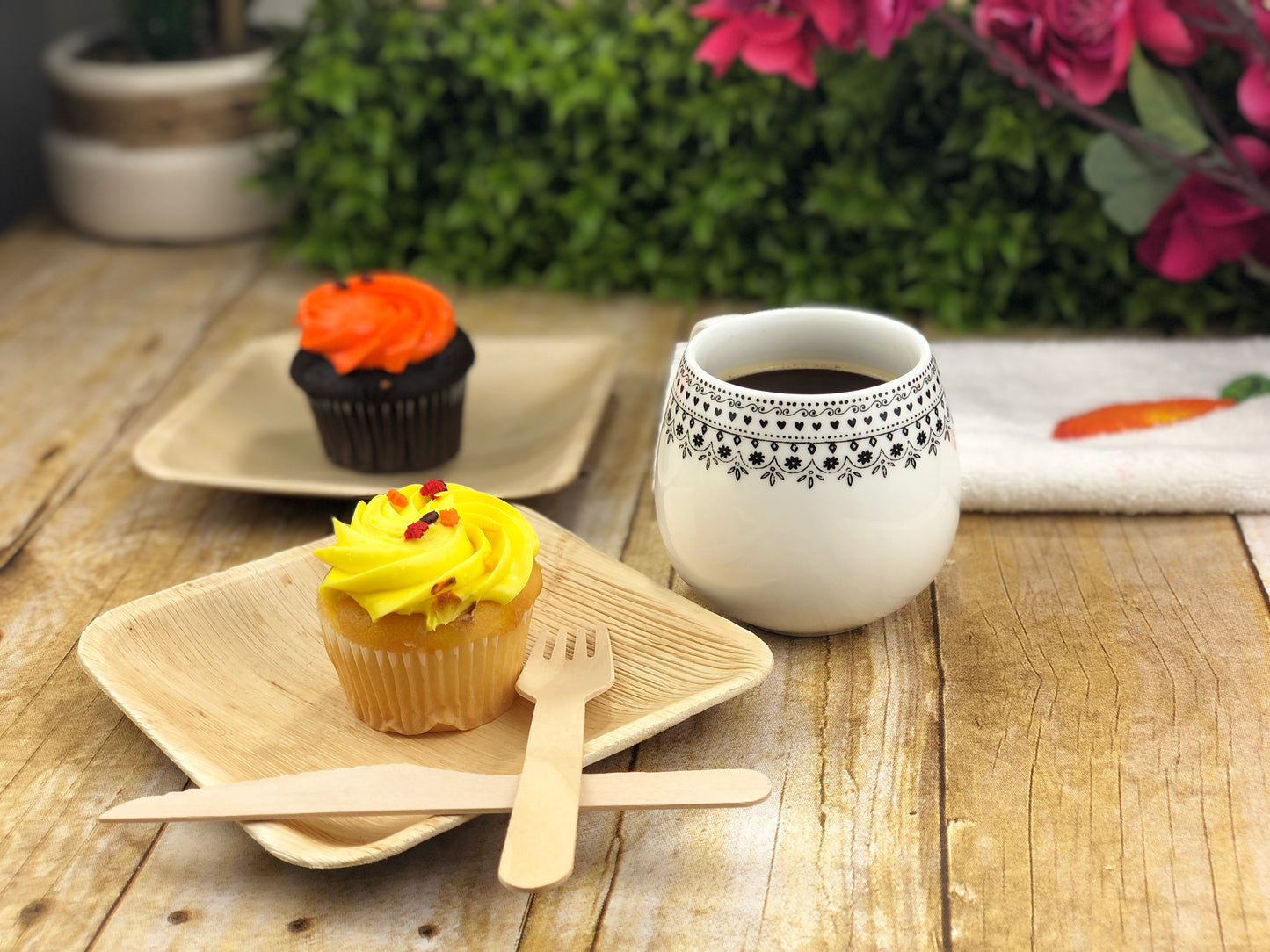 Eco-friendly ,Sustainable, Biodegradable, Disposable ,Compostable, Natural Handcrafted, Organic , Palm Leaf Tableware, Party Supplies