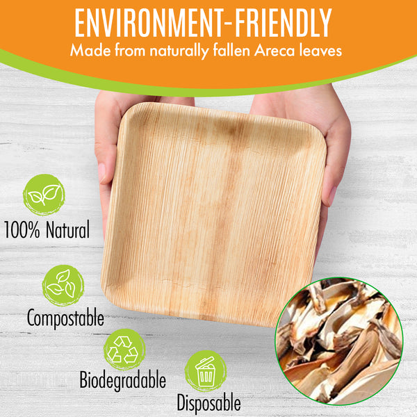 Eco-friendly ,Sustainable, Biodegradable, Disposable ,Compostable, Natural Handcrafted, Organic , Palm Leaf Tableware, Party Supplies