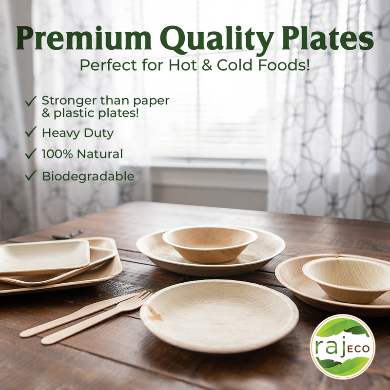 Eco-friendly , Sustainable ,Biodegradable , Palm leaf dinner plates ,Party plates